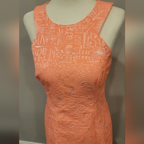 Lilly Pulitzer Dress Peachy Pink Word on the Street Jacquard size 0 - Picture 6 of 11
